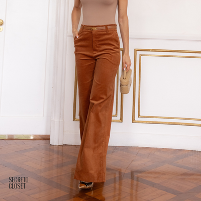 Calça Cotelê Maitê Camel