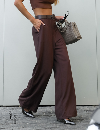 Calça Visco Linho Tere Marrom