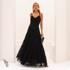 Vestido Tule Franzido Vivi Preto