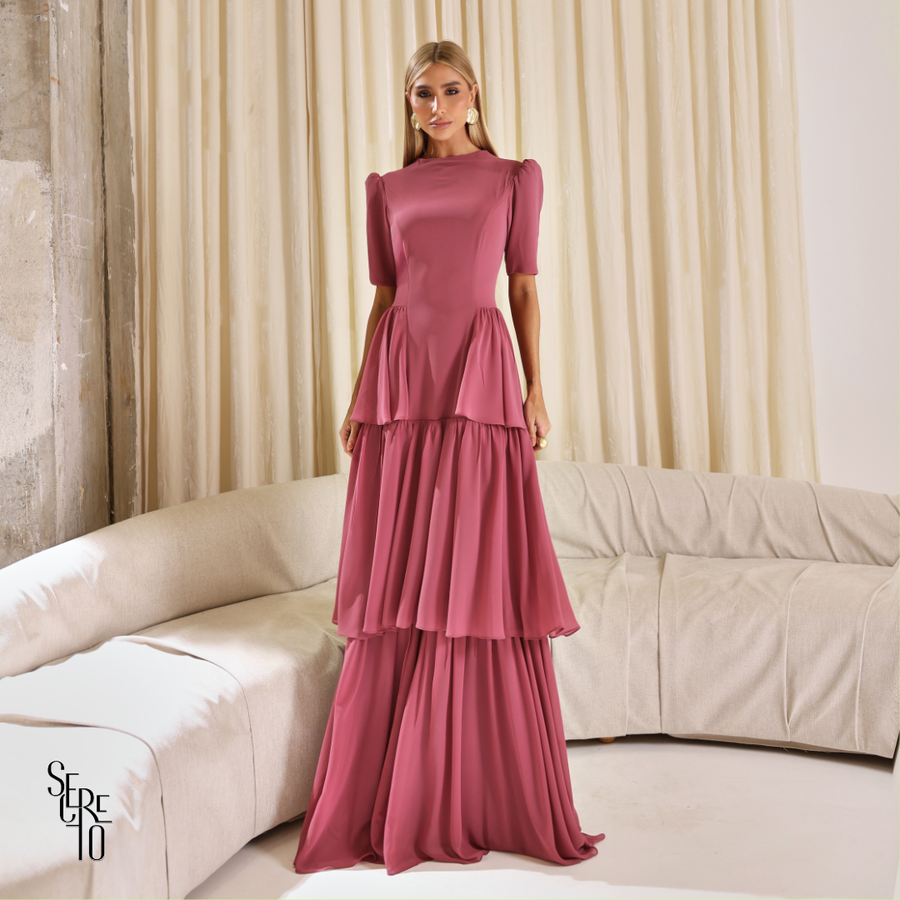 Vestido Longo Camadas Aisha Rosê