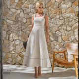 Vestido Midi Bordado Kiara Natural