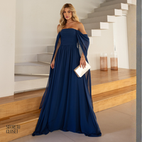 Vestido Longo Tqc Cauda Moana Azul Baltico