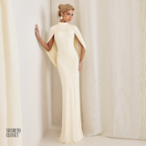 Vestido Longo Capa Chloe Creme