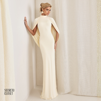 Vestido Longo Capa Chloe Creme