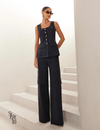 Conjunto Regata e Calça Pesponto Bibi Azul Marinho