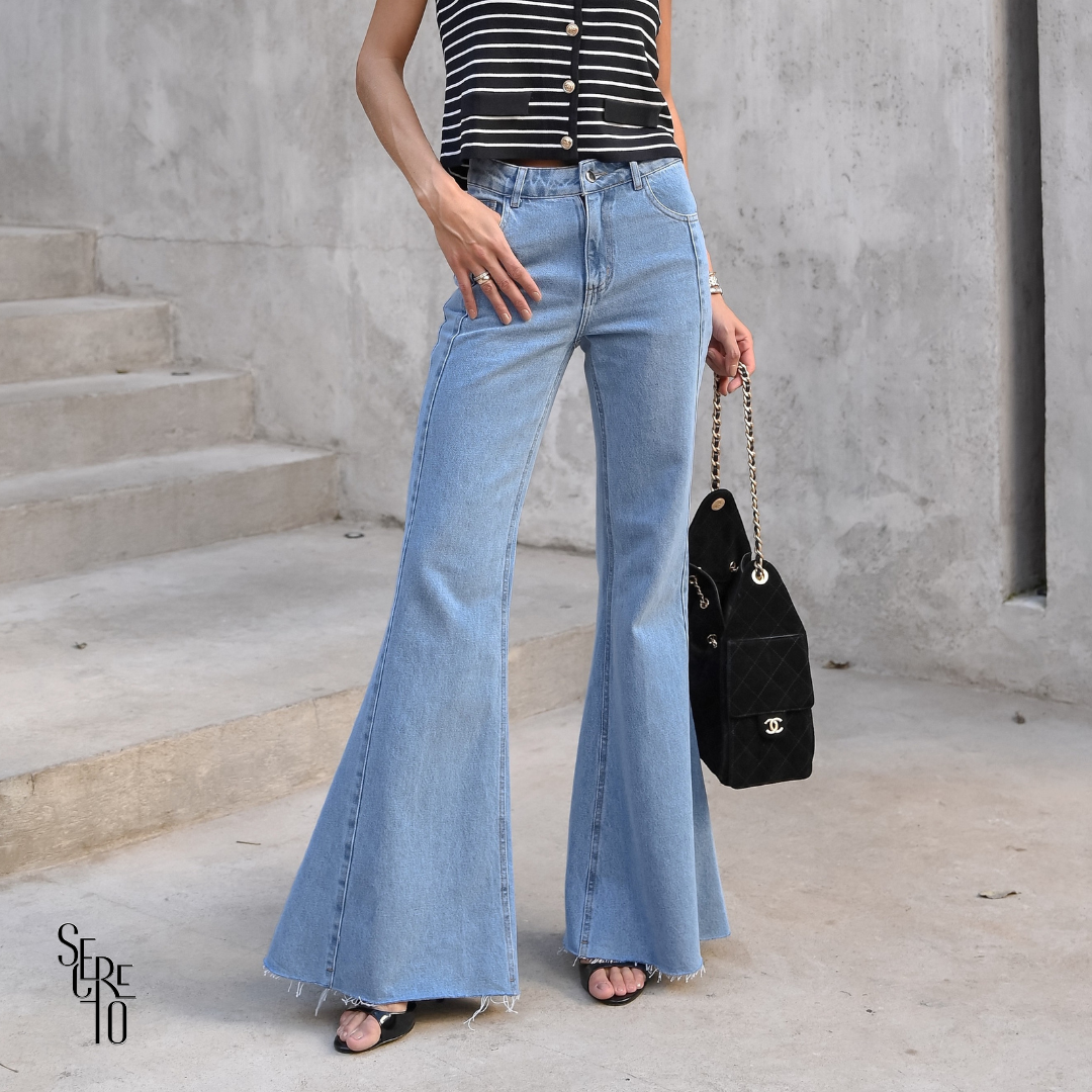Calça Jeans Flare Livia Azul