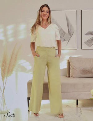 Calça Venice Pantalona Verde