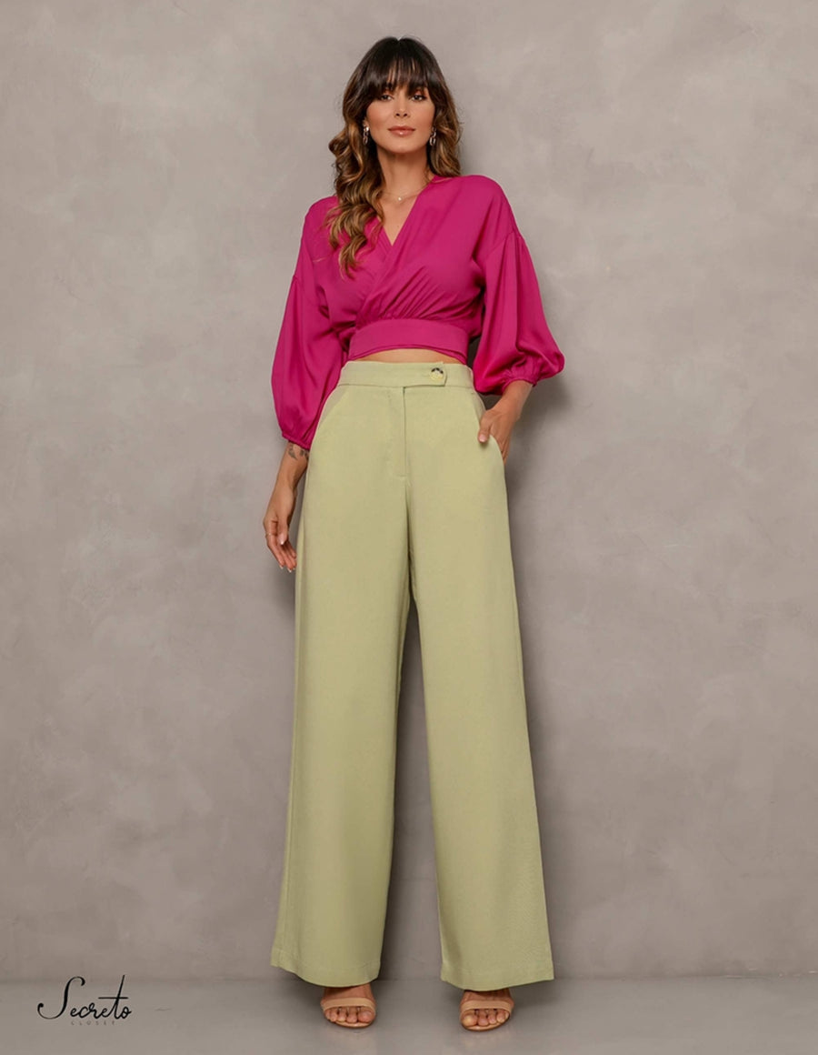 Calça Venice Pantalona Verde