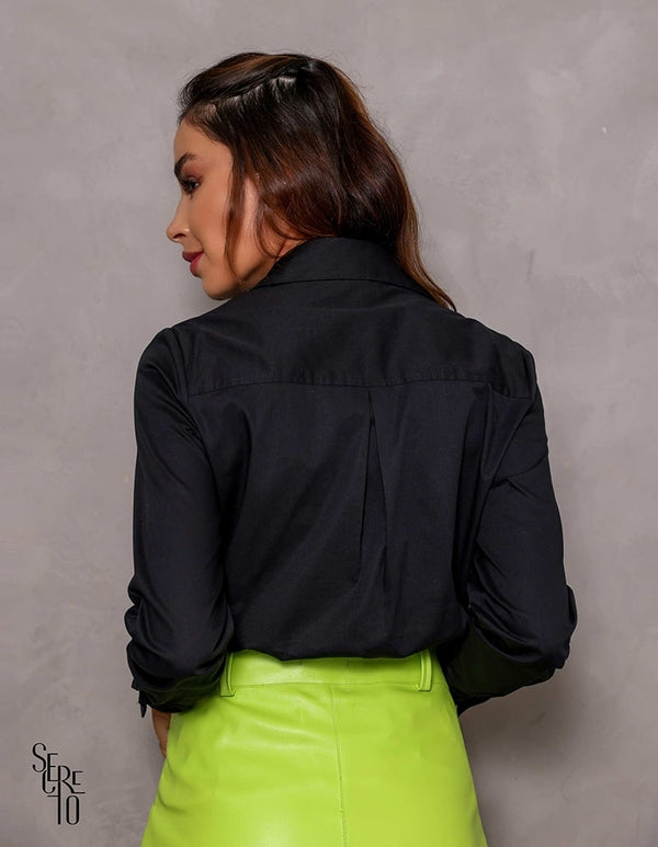 Camisa London Botões Preta