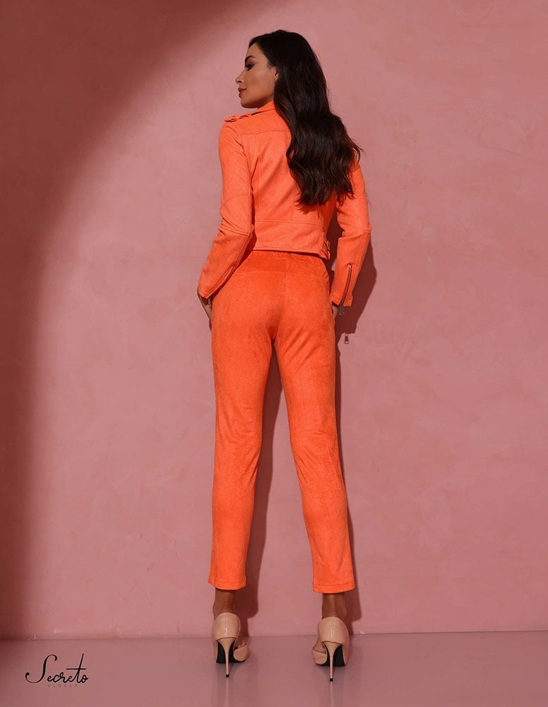 Jaqueta Áine Suede Laranja