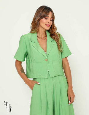 Blazer Cropped Ceci Verde