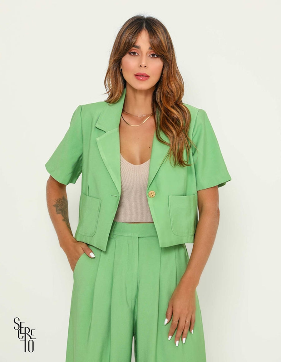 Blazer Cropped Ceci Verde