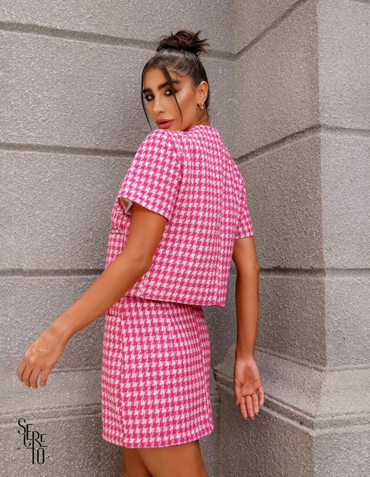 Saia Olivia Tweed Pink