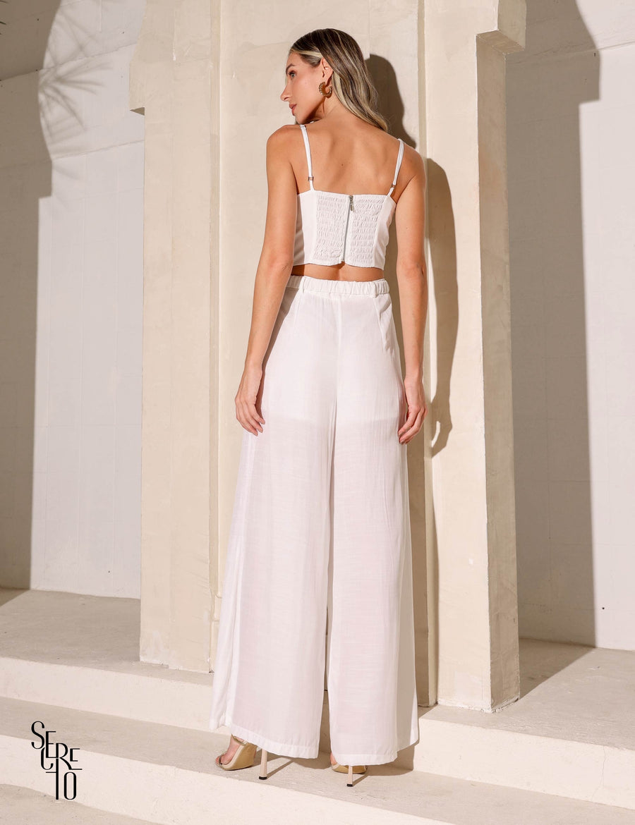 Conjunto Corpped e Calça Yolanda Off White