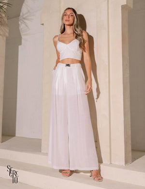 Conjunto Corpped e Calça Yolanda Off White