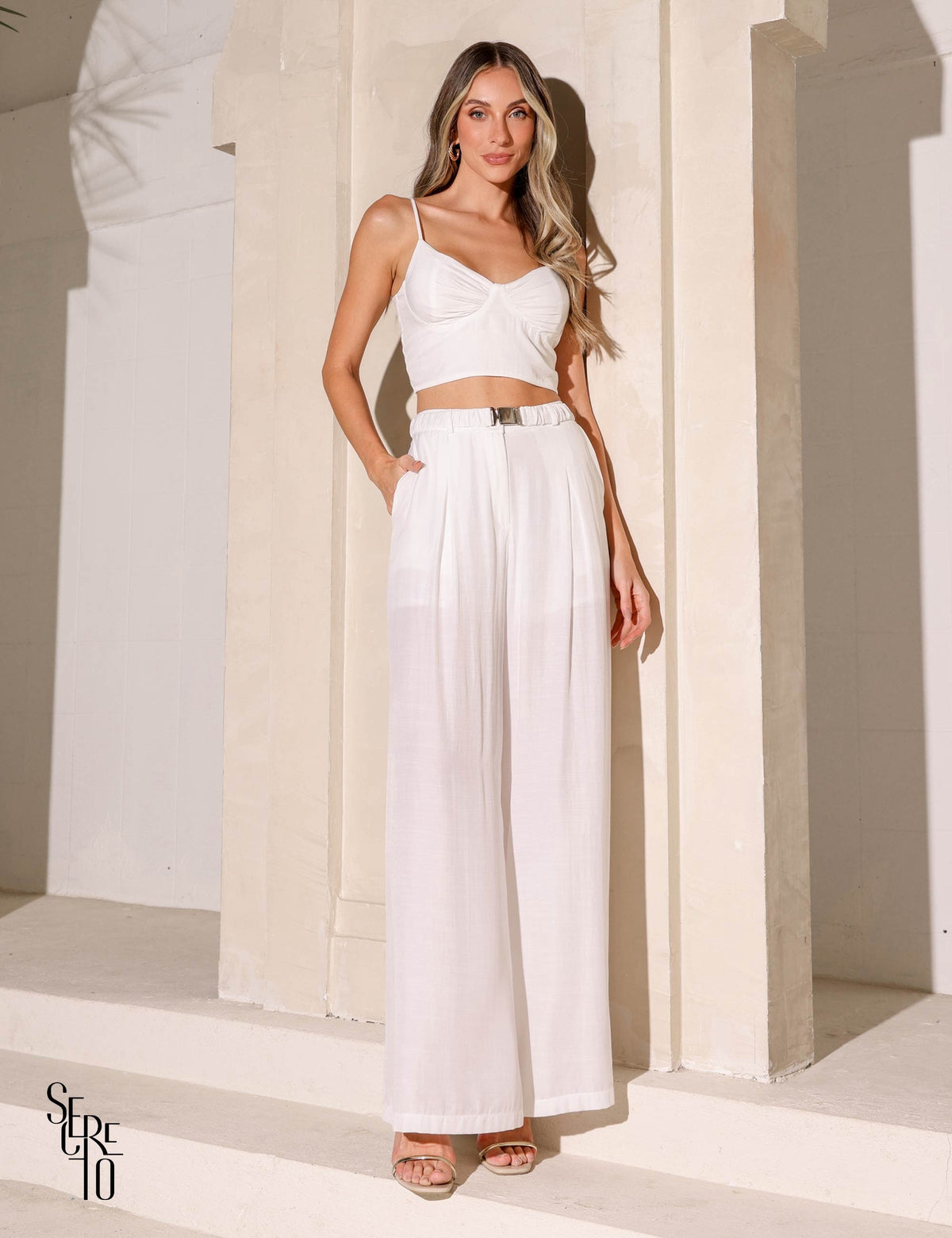 Conjunto Corpped e Calça Yolanda Off White