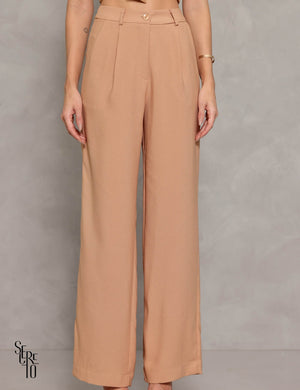Calça Wide Leg Eloá Camel