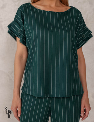 Conjunto Blusa e Saia Cargo Leila Verde