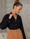 Blusa Manga Longa Celina Preto