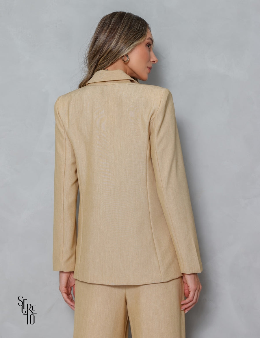Blazer Alongado Alfaitaria Lira Areia