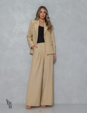 Blazer Alongado Alfaitaria Lira Areia