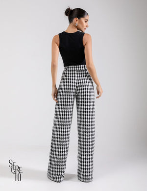 Conjunto Casaco e Calça Tweed Veronica Preto