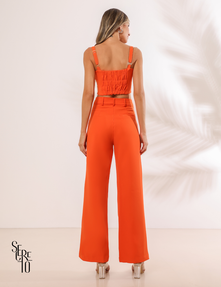 Calça Pantalona Graziella Coral