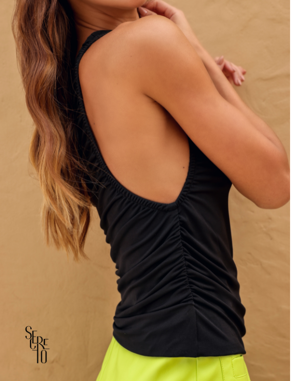 Blusa um ombro Shilly preto