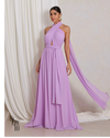 Vestido Longo com Calda Aida Lilás