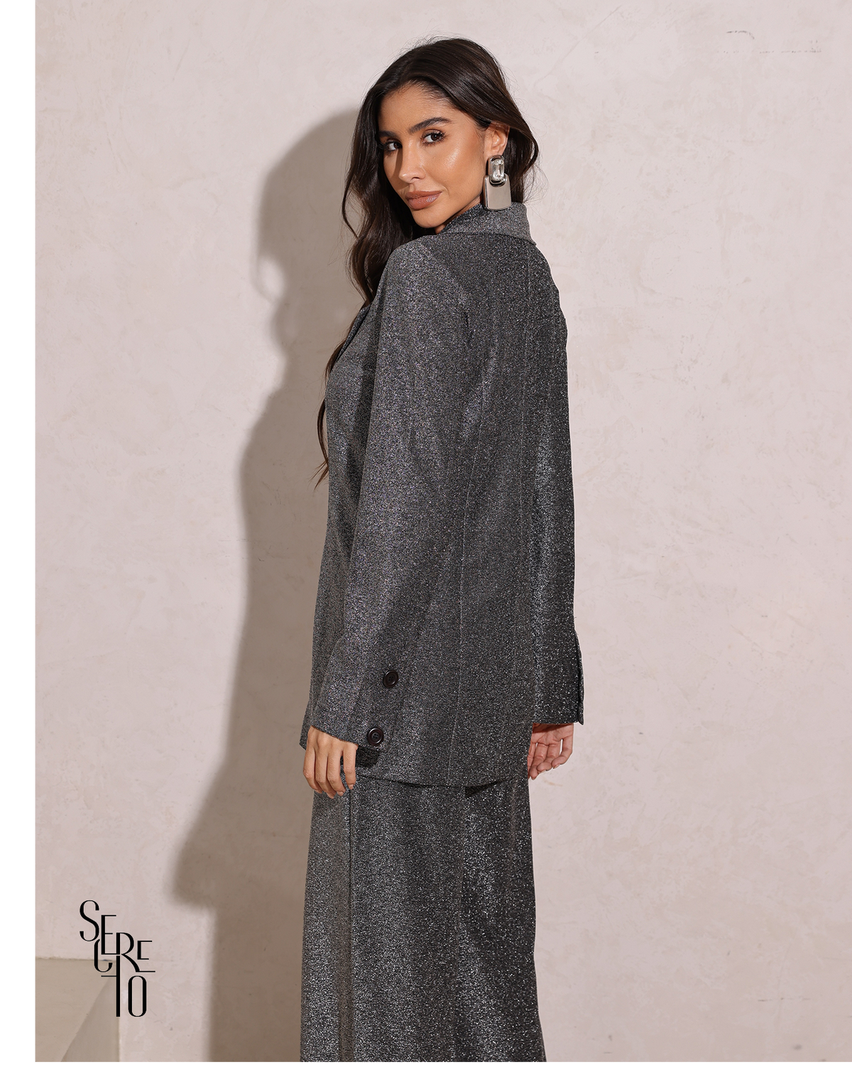 Blazer Malha Terry Cerise Preto