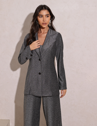 Blazer Malha Terry Cerise Preto