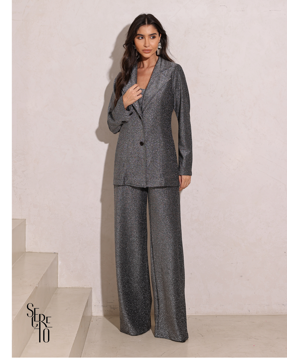 Blazer Malha Terry Cerise Preto