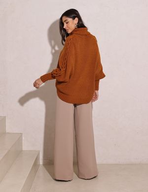 Calça Pantalona Argolas Kiria Areia