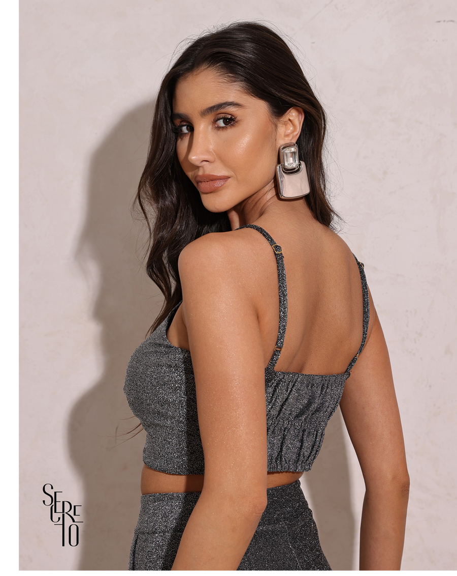 Top Malha Terry Debora Preto