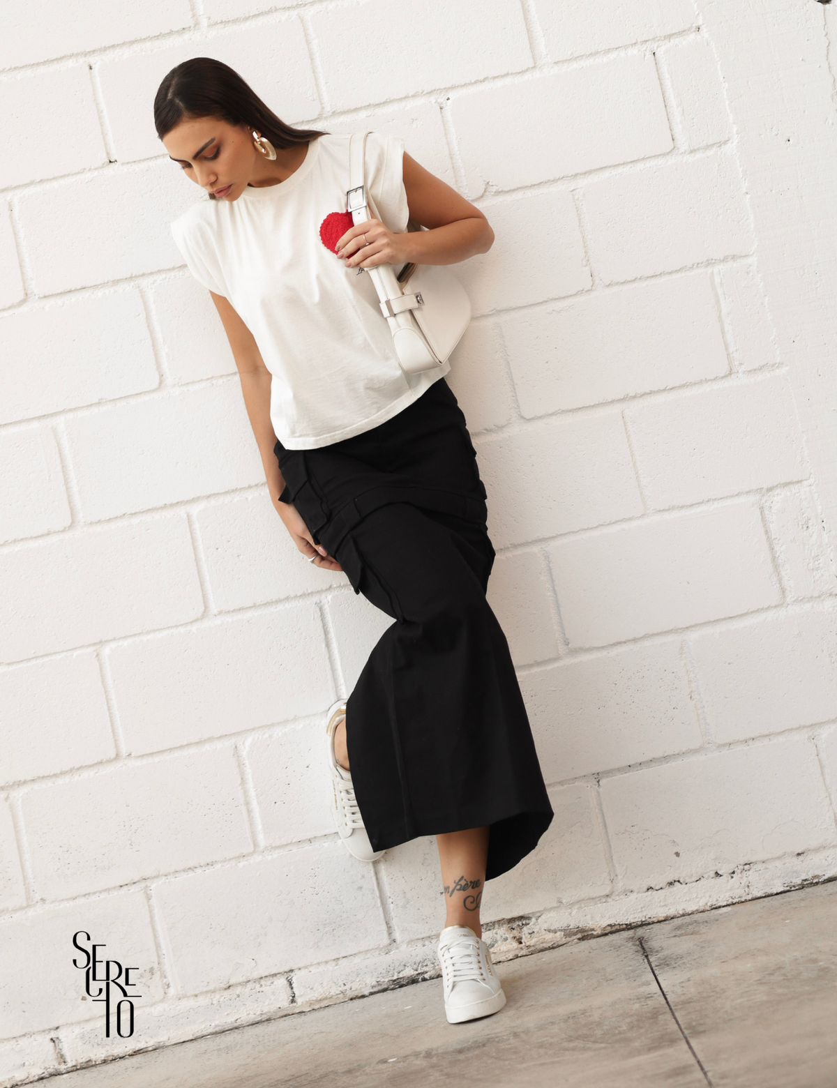 T-Shirt Detalhe Crochet Paula Off White