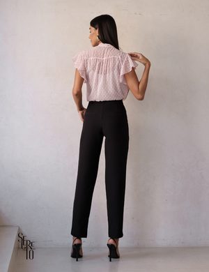 Calça Alfaiataria Nervura Vicky Preto