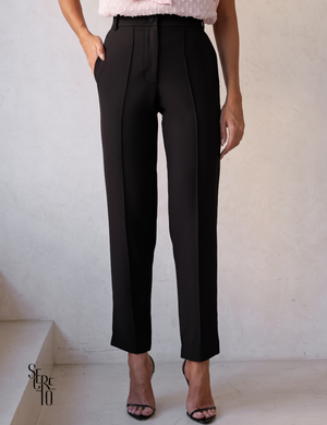 Calça Alfaiataria Nervura Vicky Preto