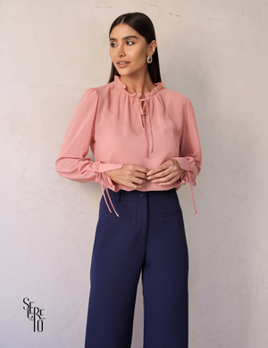 Calça Alfaiataria Com Bolsos Isa Azul Marinho