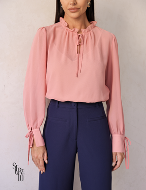 Blusa Manga Longa Com Regata Claudia Blush