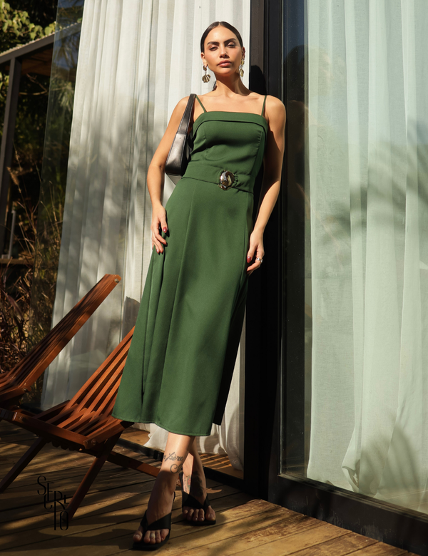 Vestido Longuete Jersey Rebeca Verde