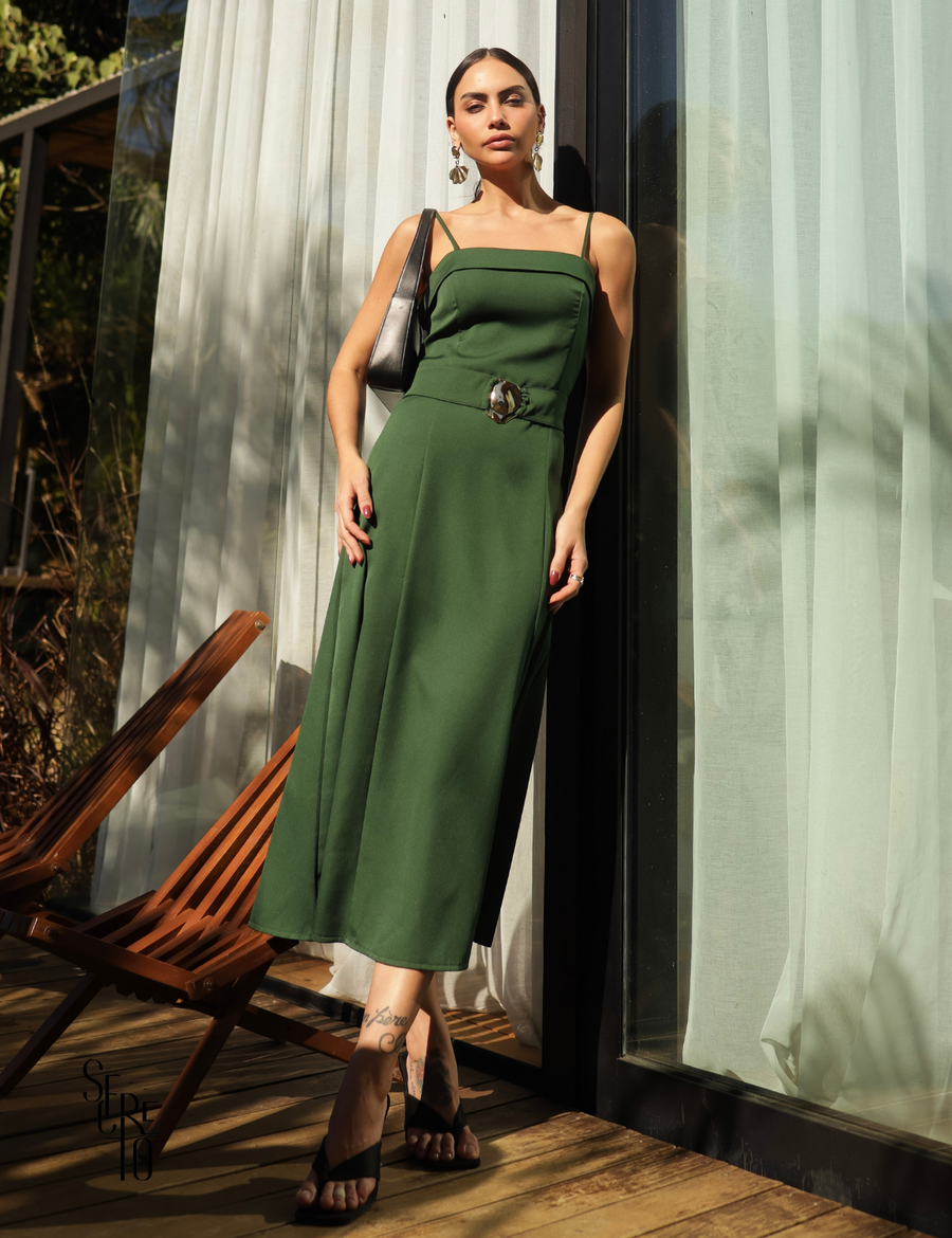 Vestido Longuete Jersey Rebeca Verde