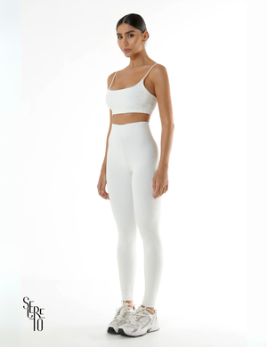 Calça Legging Canelada Barbara Off White