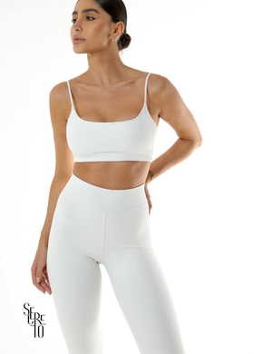 Calça Legging Canelada Barbara Off White