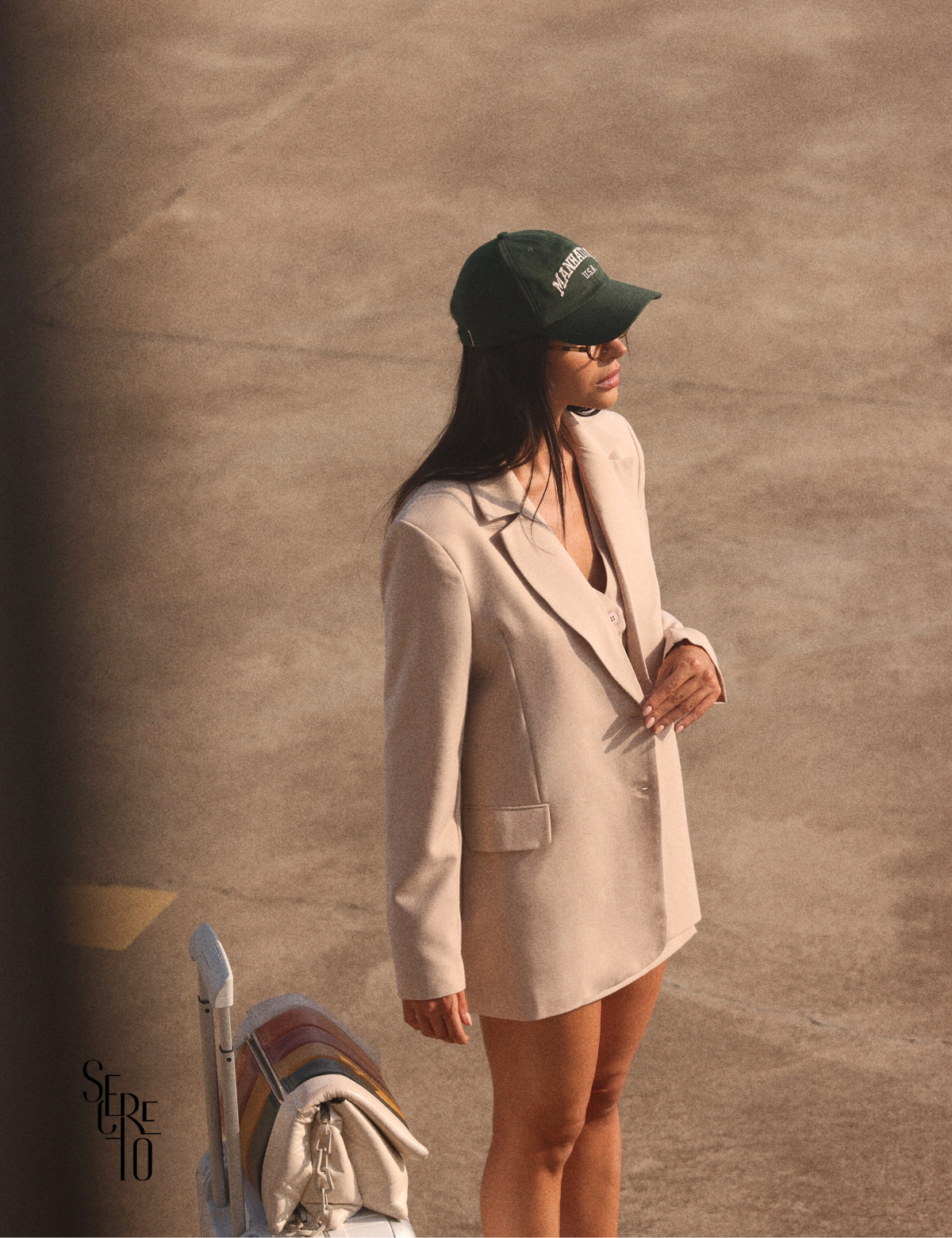 Blazer Oversized Alfaiataria Estafani Areia