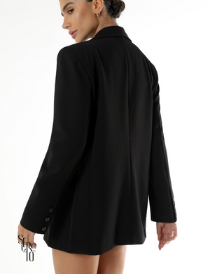 Blazer Oversized Alfaiataria Estafani Preto