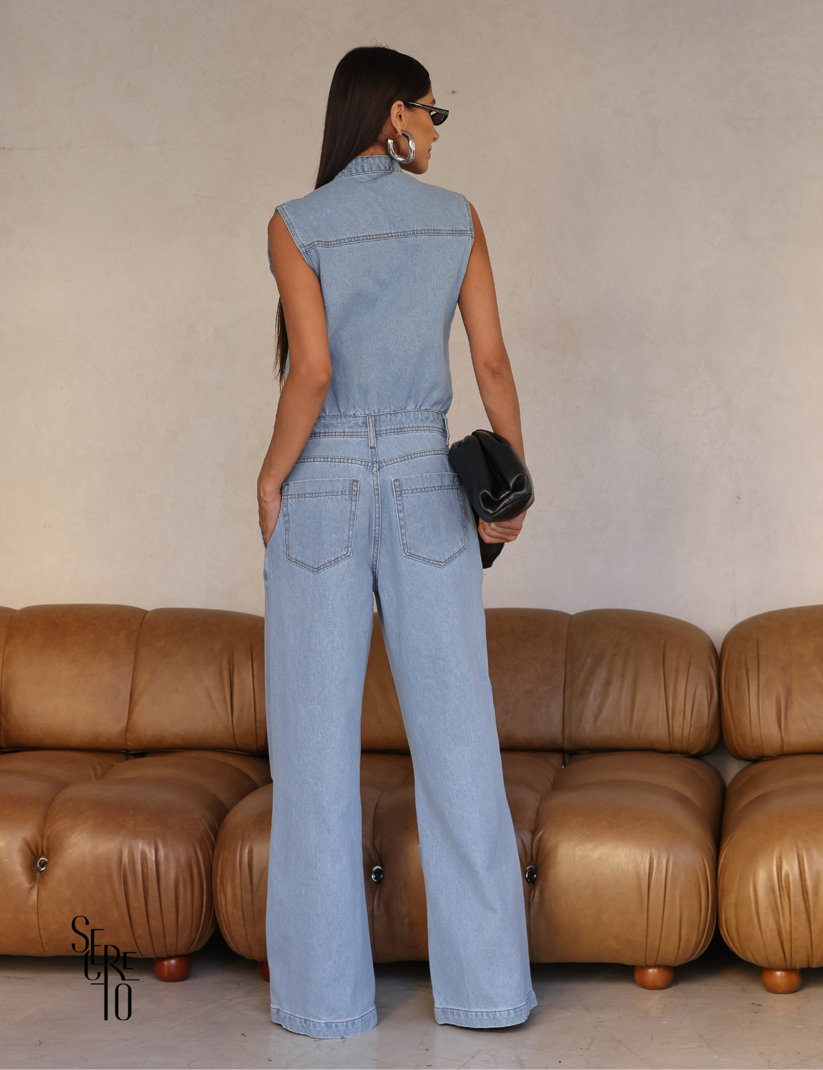 Macacão Jeans Paty Azul