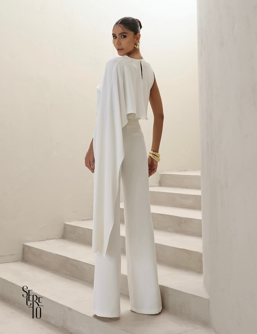 Conjunto Blusa e Calça Alfaiataria Stella Off White