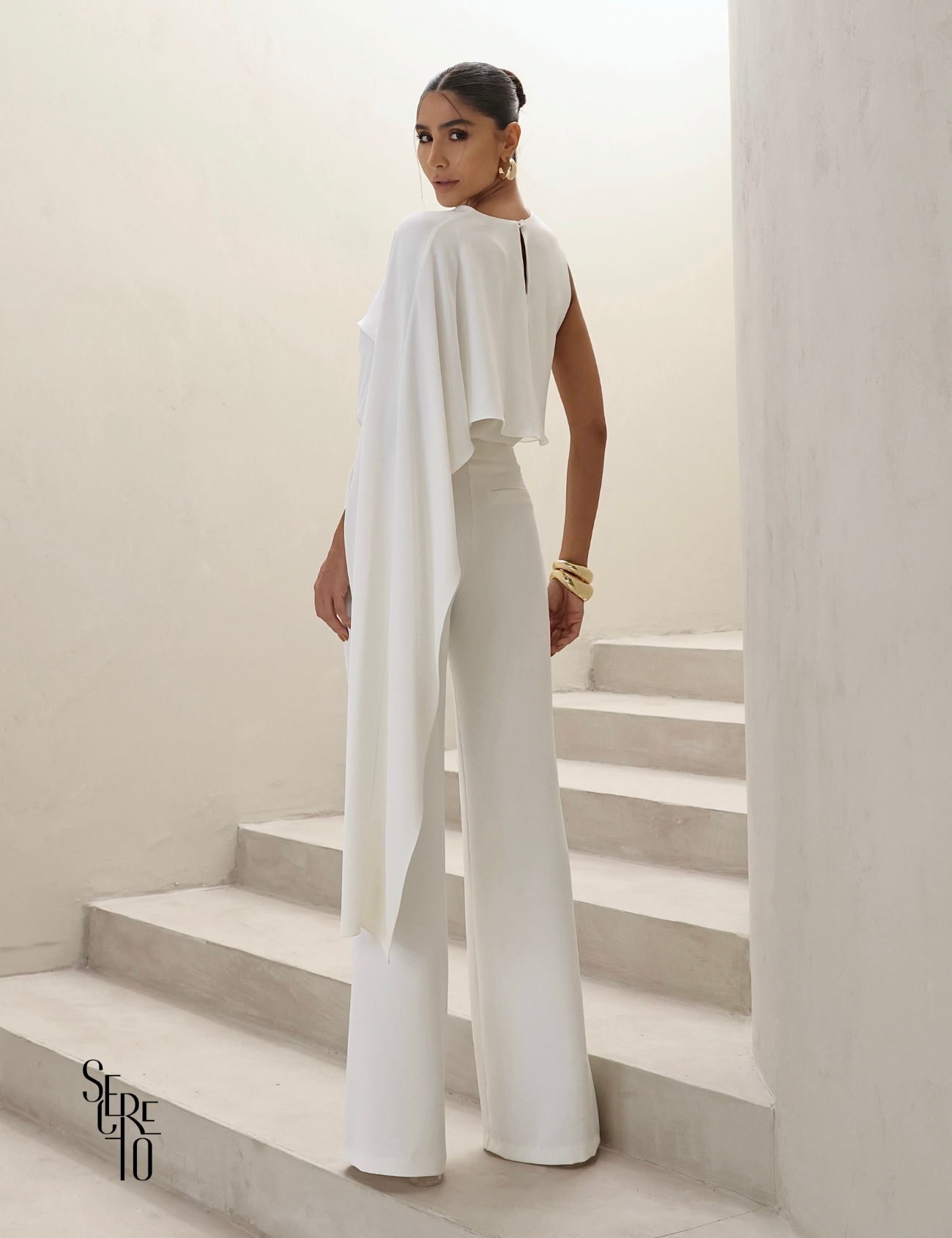 Conjunto Blusa e Calça Alfaiataria Stella Off White