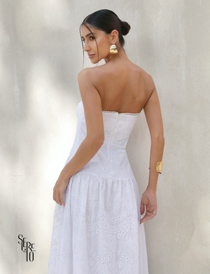 Vestdo Longo TQC Renda Daniele Off White