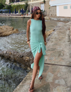 Vestido Midi Body Envelope Gina Verde Menta